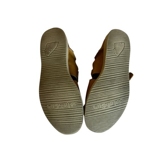 SATORISAN Benirras Marnie Leather Comfort Shoes Mustard Yellow/Tan Size 40/US 9 - Picture 7 of 8